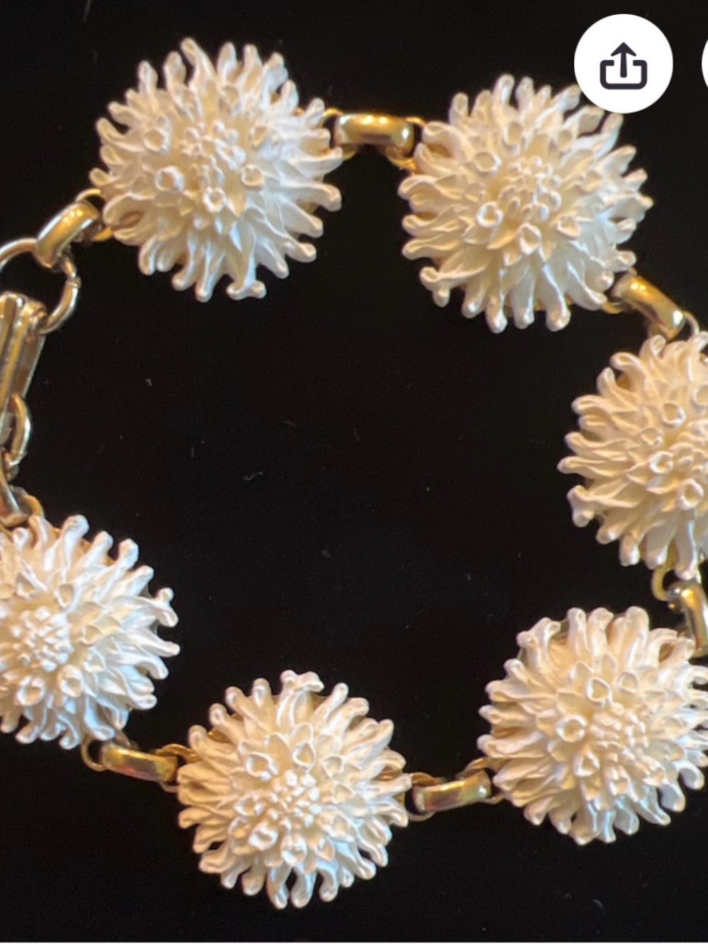 Featherlite Asian Inspired 1940’s Chrysanthemum Bracelet